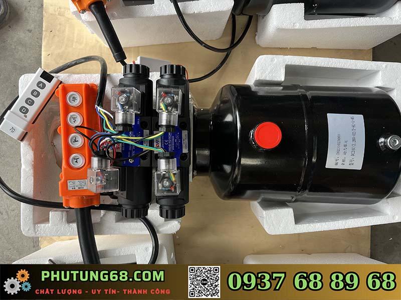 Bộ nguồn 24 volt cơi thủy lực cho xe ben Bộ nguồn 2 xi lanh