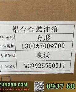 Thùng dầu 800 lít lắp xe thaco