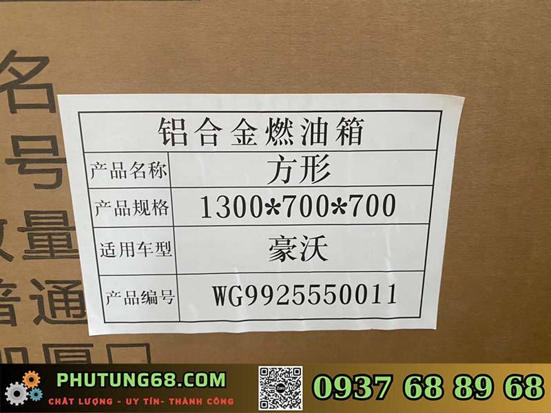 Thùng đầu lắp cho xe thaco - cheng long Thùng dầu 800 lít lắp xe thaco